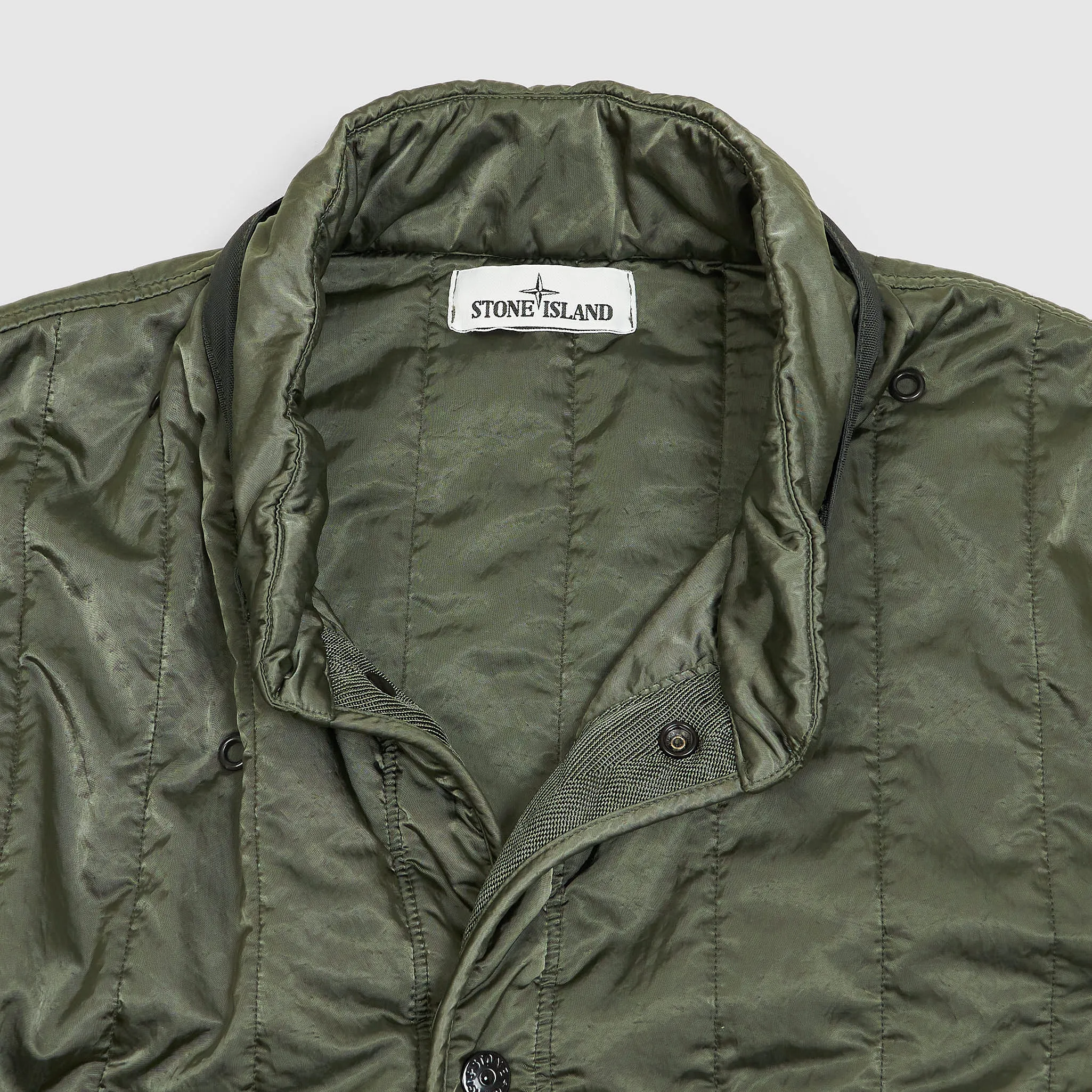 Stone Island Naslan Light Watro Rain Camo Reflective Parka Coat With Detachable Lining