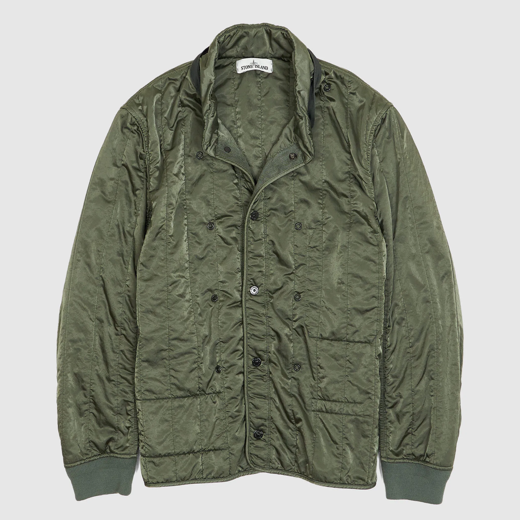 Stone Island Naslan Light Watro Rain Camo Reflective Parka Coat With Detachable Lining