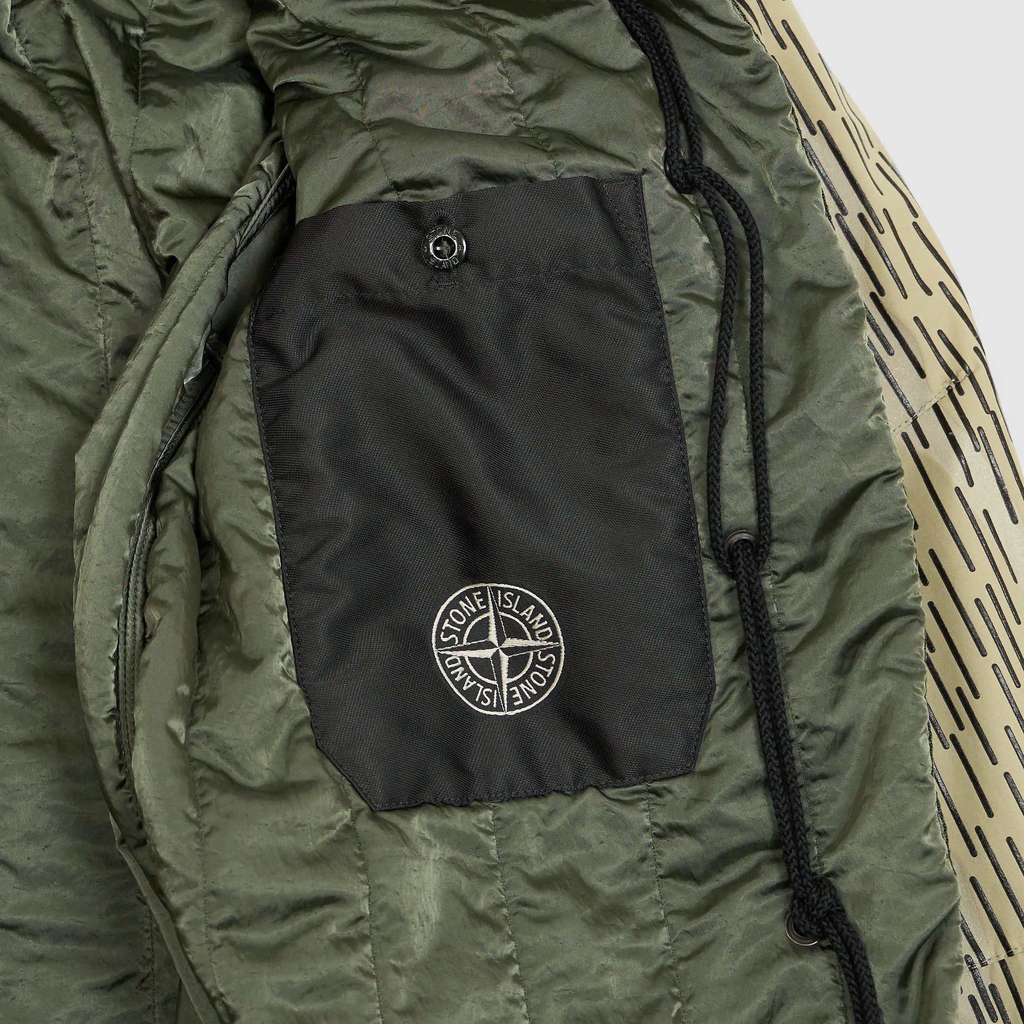 Stone Island Naslan Light Watro Rain Camo Reflective Parka Coat With Detachable Lining