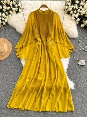Summer Dress New Sweet Temperament French Dress Women's Waistband Slim Chiffon Long Dresses Beach Holiday Style Female Clothing