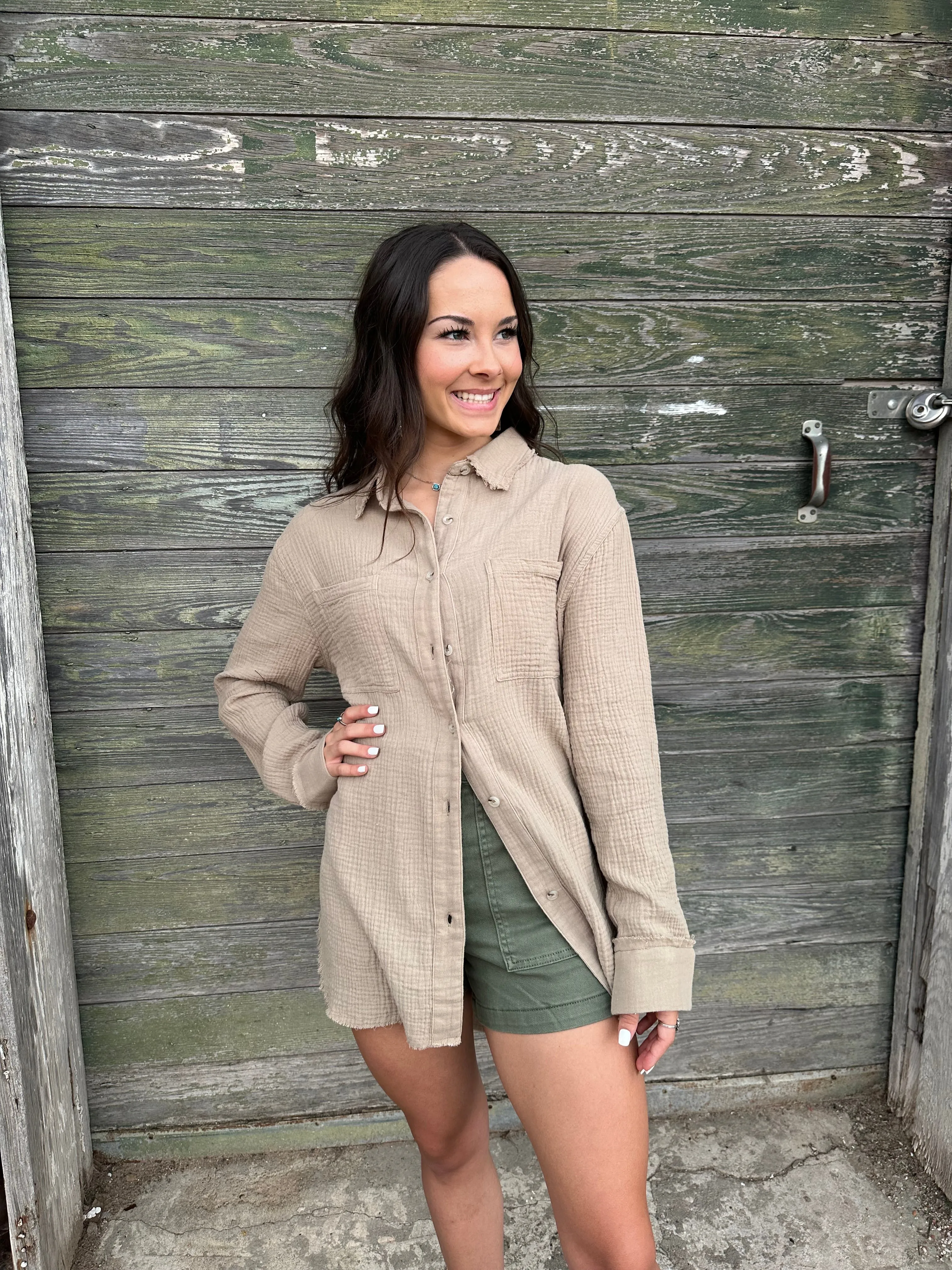 The Brea Gauze Button Down Shirt