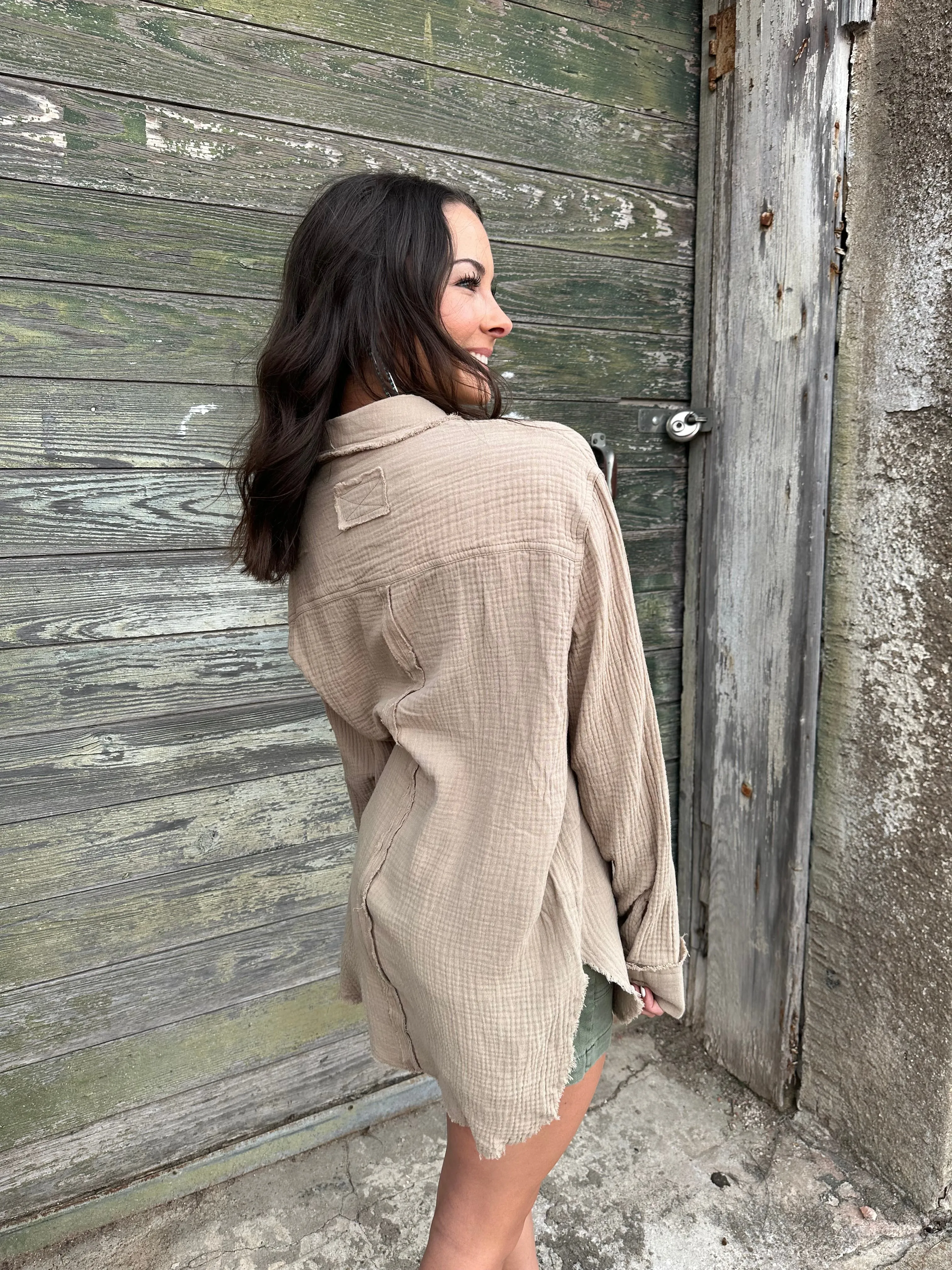 The Brea Gauze Button Down Shirt