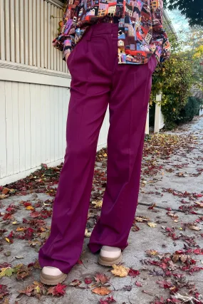 Vivetta- Wide Leg Trousers: Fuchsia