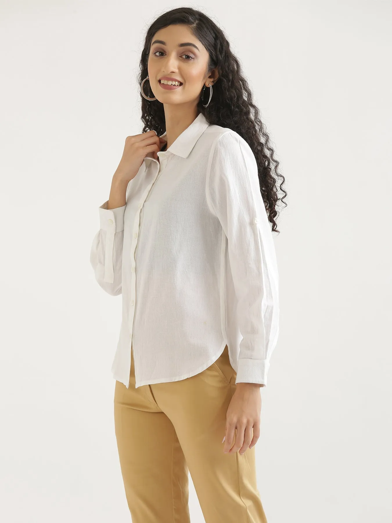 White Airy-Linen Shirt