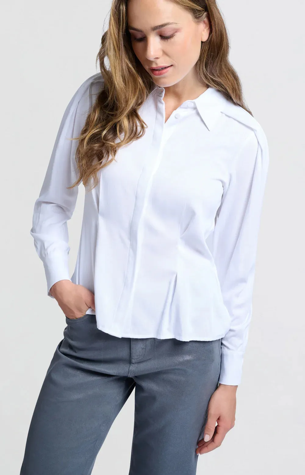 YAYA FITTED BLOUSE PURE WHITE