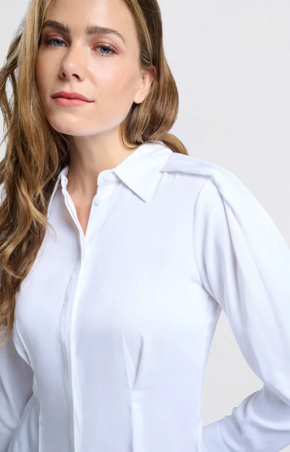 YAYA FITTED BLOUSE PURE WHITE