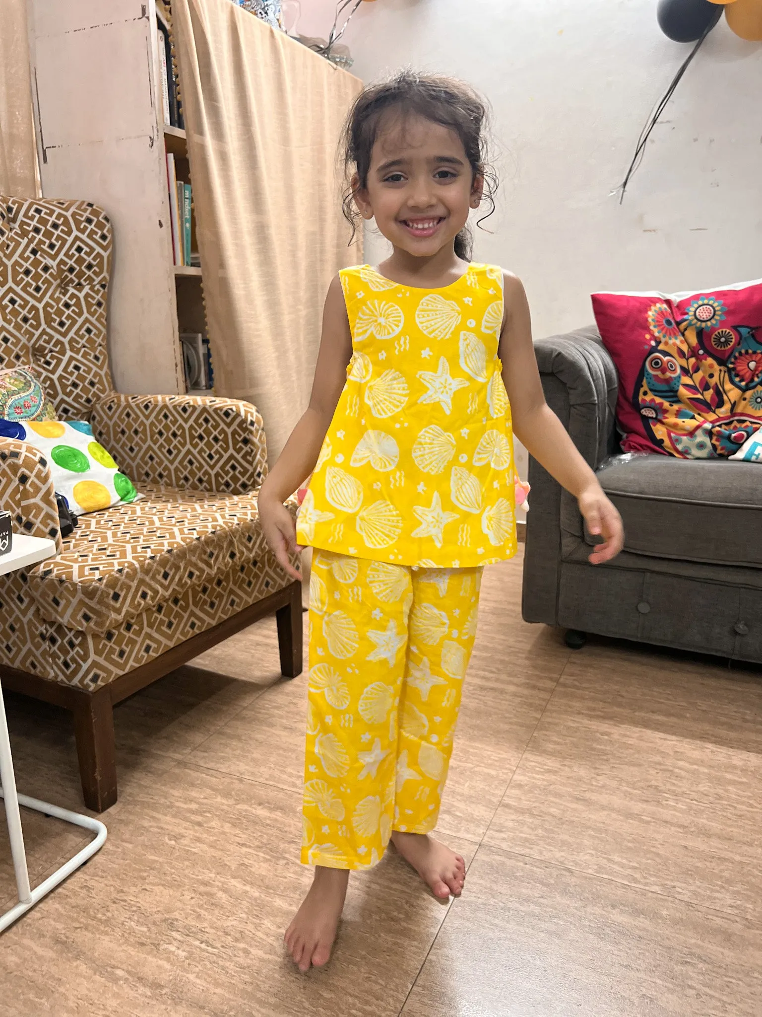 Yelow Starfish Block Print Set